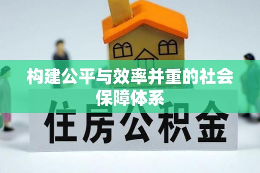 官田构建公平与效率并重的社会保障体系